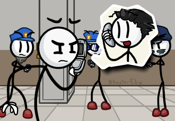 Backburner Art #14b- The Henry Stickmin Collection (Escaping the Prison)
