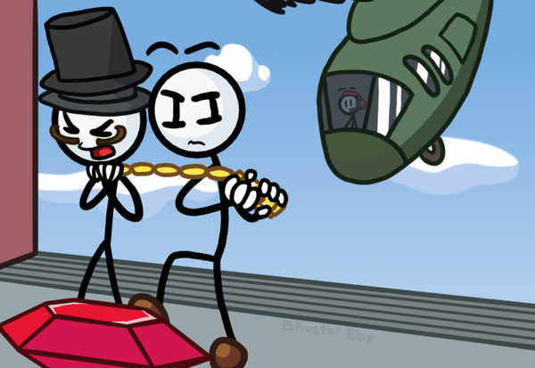 Backburner Art #14d- The Henry Stickmin Collection (Infiltrating the Airship)